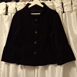Live a Little Black Women's Cordroy Jacket Lg